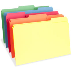 Business Source 1/3 Tab Cut Legal Recycled Top Tab File Folder - 8 1/2"x14" - 3/4" Expansion - Top Tab Location - 65781