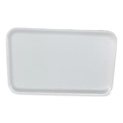 GEN Meat Trays, #16S, 3/16"H x 11-11/16"W x 7-1/4"D, White, Pack Of 250 Trays