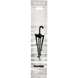 Alpine Wet Umbrella Bags, 5-1/2" x 29", Clear, 100 Bags Per Pack, Case Of 3 Packs