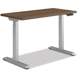 HON® Coordinate Height-Adjustable Writing Desk, 46"W, Pinnacle/Silver