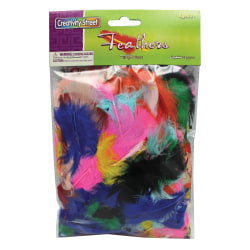 Creativity Street Plastic Turkey Plumage Feathers, Bright Hues, Set Of 12 Packs