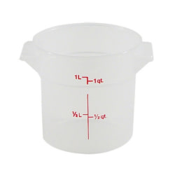 Cambro Food Storage Container, 1 Qt, Clear
