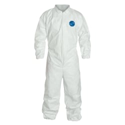 DuPont™ Tyvek® Coveralls With Elastic Wrists And Ankles, 2X, White, Pack Of 25 Coveralls