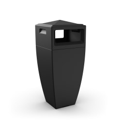 Mayne Kobi Polyethylene Waste Bin, 24 Gallon, Black