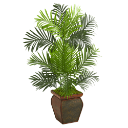 Nearly Natural Paradise Palm 36"H Artificial Tree With Decorative Planter, 36"H x 22"W x 17"D, Green