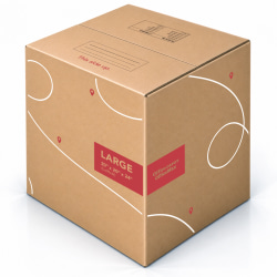 Office Depot® Brand Corrugated Moving & Storage Box, Kraft, 20"L x 20"W x 24"H, Total Qty 1