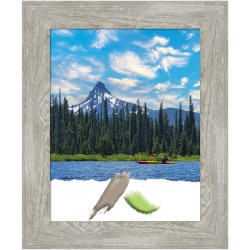 Amanti Art Dove Graywash Picture Frame, 17" x 20", Matted For 11" x 14"