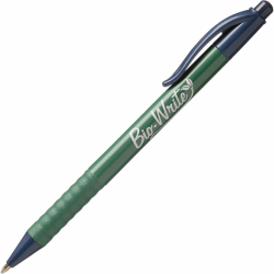 SKILCRAFT® Bio-Write® Retractable Pens, Fine Point, Blue Ink, Pack Of 12 (AbilityOne 7520-01-578-9301)
