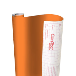 Con-Tact Brand Self-Adhesive Creative Covering, Orange, 18" x 50’, Pack Of 2 Coverings