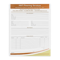 Custom Carbonless Business Forms, Create Your Own, Value Full-Color, 8 1/2" x 11", 2-Part, Box Of 50