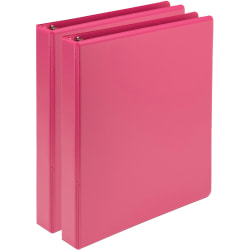 Samsill® Presentation View 3-Ring Binder, 1" Round Rings, Berry, Pack Of 2