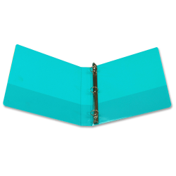 Samsill® Presentation View 3-Ring Binder, 1" Round Rings, Turquoise, Pack Of 2