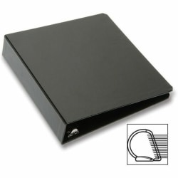 SKILCRAFT® 3-Ring Binder, 1" D-Rings, 81% Recycled, Black (AbilityOne 7510-01-579-9329)