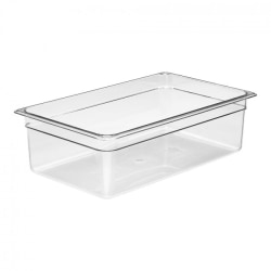 Cambro Camwear Polycarbonate Full Size Food Pans, Clear, Pack Of 6 Pans
