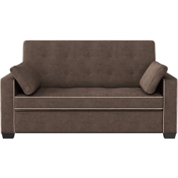 Lifestyle Solutions Serta Andrew Convertible Sofa, Full Size, 38-3/5"H x 66-1/2"W x 37-3/5"D, Java