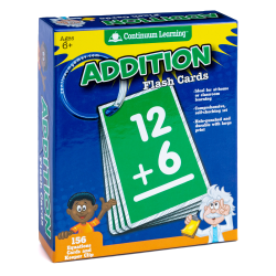 Continuum Games Flash Cards, 3" x 4-1/2", Addition, Grade 2 - 12