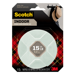 Scotch® Permanent Heavy-Duty Mounting Tape, 1" x 125"
