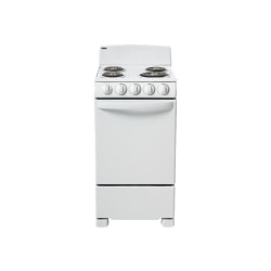 Danby DER202W - Range - freestanding - niche - width: 20 in - depth: 25 in - height: 36 in - with self-cleaning - white