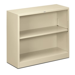 HON® Brigade® Steel Bookcase, 2 Shelves, Putty