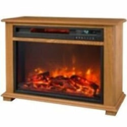 Lifesmart FP2042 Electric Fireplace - Indoor - 2930.71 W - Freestanding - Brown