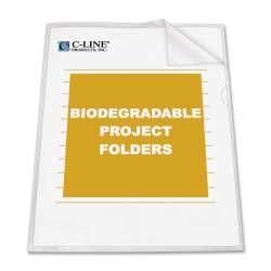 C-Line® Project Folders, Letter Size, Clear, Box Of 25