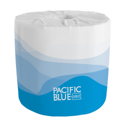 Pacific Blue by GP PRO, 2 Ply, Standard Roll Embossed Toilet Paper, 4.05x4, 20% Recycled, White, 550 Sheets, 80 Rolls per Case