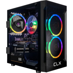CLX SET Gaming Desktop PC, AMD Ryzen 7, 16GB Memory, 500GB Solid State Drive/2TB Hard Drive, Windows® 11, Radeon RX 6600 8GB GDDR6 Graphics