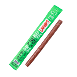 CHOMPS Beef Snack Sticks, Jalapeno, 1.15 Oz, Pack Of 24 Sticks