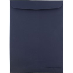 JAM Paper® Open-End 9" x 12" Catalog Envelopes, Gummed Closure #10 1/2, Navy Blue, Pack Of 25
