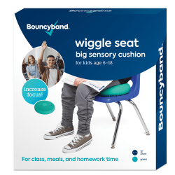 Bouncyband Big Wiggle Seat Sensory Cushion, PVC, 2-1/8"H x 13"W x 13"D, Mint