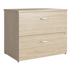 Bush Business Furniture Studio C 35-2/3"W x 23-1/3"D Lateral 2-Drawer File Cabinet, Natural Elm, Standard Delivery