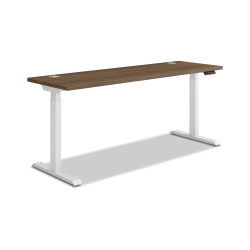 HON Coordinate 70"W Adjustable Height Standing Desk, 3-Stage Base, Pinnacle/Designer White