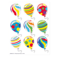Eureka Giant Stickers, 1-5/16" x 1-3/4", Celebration Balloons, 36 Stickers Per Pack, Set Of 12 Packs