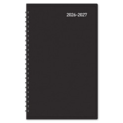 2026-2027 Office Depot® Brand 14-Month Weekly/Monthly Academic Planner, 5" x 8", 30% Recycled, Black, July 2026 To August 2027