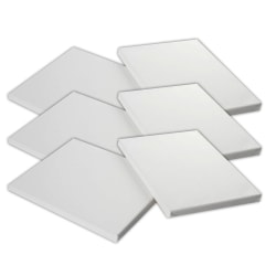Daler-Rowney Simply Stretched Canvases, 12"H x 9"W x 3/8"D, White, 2 Canvases Per Pack, Bundle Of 3 Packs