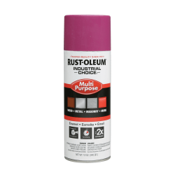 Rust-Oleum Industrial Choice 1600 System Multi-Purpose Enamel Spray Paint, 12 Oz, Gloss Safety Purple, Case Of 6 Cans