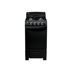 Danby DR202BGLP - Range - freestanding - niche - width: 20 in - depth: 25 in - height: 36 in - with self-cleaning - black