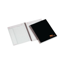 TOPS™ Professional Planner Notebook, 8 1/2" x 6 3/4", 1 Subject, Legal Ruled, 100 Sheets, Black/Metallic