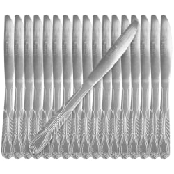 Gibson Everyday Jasper 18-Piece Dinner Knife Set, Silver