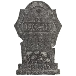 Amscan The Dead Will Rise Tombstones, 22" x 11", Gray, Set Of 2 Tombstones