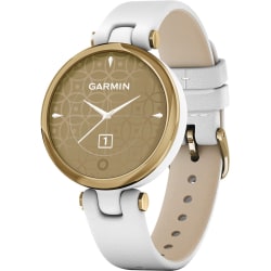 Line Garmin Lily Smart Watch - Women - Heart Rate Monitor, Pulse Oximeter Sensor, Accelerometer, Ambient Light Sensor  - TFT LCD - Touchscreen - Bluetooth - 120 Hour - 1.34" - White, Light Gold Case