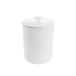 Our Table Simply White Porcelain Dry Goods Canister With Air Tight Lid, 68 Oz