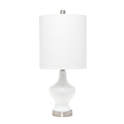 Lalia Home Paseo Table Lamp, 22-1/2"H, White Shade/White Base