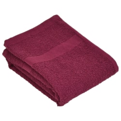 Valu Hand Towels, 16" x 27", Burgundy, Pack Of 12 Towels