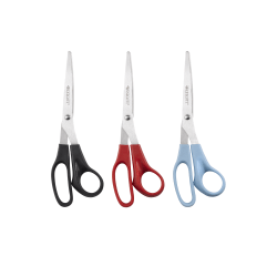 Westcott® All-Purpose Value Stainless Steel Scissors, 8", Pointed, Assorted Colors, Pack Of 3