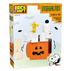 Brickcraft Peanuts Snoopy On Pumpkin Building Set, Multicolor, Set Of 112 Pieces