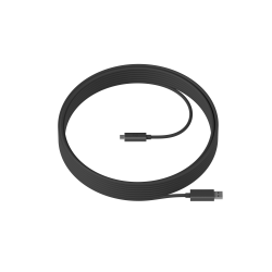 Logitech Strong USB Cable - 32.81 ft USB/USB-C Data Transfer Cable for Power Supply, Tap, Camera, Peripheral Device, PC, USB Hub, Webcam, Speakerphone - First End: 1 x USB 3.2 (gen 2) Type A - Male - Second End: 1 x USB 3.2 (gen 2) Type C - Male