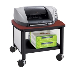 Safco® Impromptu Under-Table Printer Stand, 14 1/2"H x 20 1/2"W x 16 1/2"D, Black/Cherry