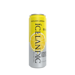 Icelandic Glacial Water, Sicilian Lemon, 11.1 Oz, Pack Of 10 Cans