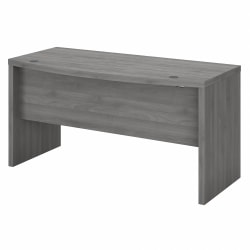 Bush Business Furniture Echo 60"W Bow-Front Computer Desk, Modern Gray, Standard Delivery
